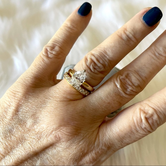 NWOT 14k yellow gold / titanium 3MM eternity band size 6.5 - Picture 7 of 10